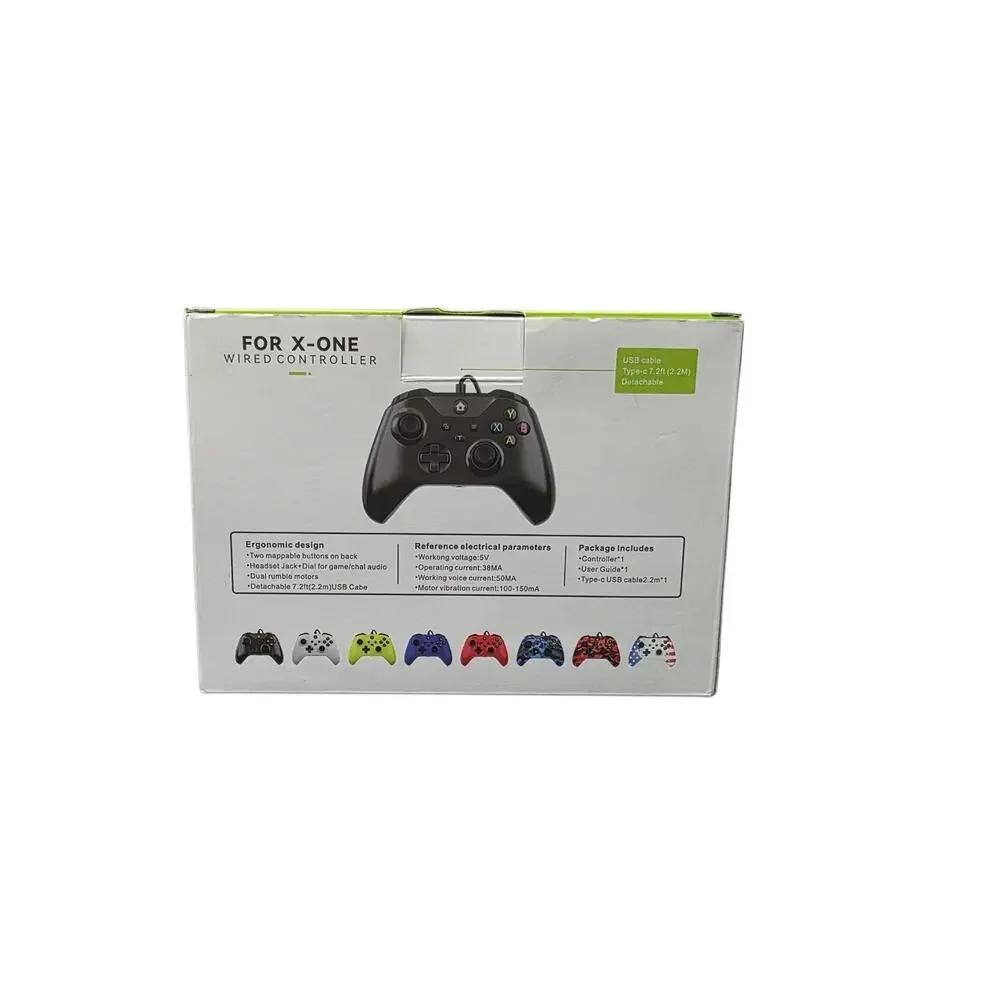 Wired Xbox One Controller Neon Green Mappable Buttons Dual Rumble USB-C New